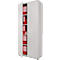 Draaideurkast TETRIS WOOD – B 800 x D 421 x H 1910 mm (hoogte inclusief glijders) – 5 OH - lichtgrijs – ons merk Schäfer Shop Genius