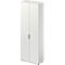 Draaideurkast TETRIS WOOD – B 800 x D 421 x H 2270 mm (hoogte inclusief glijders) – 6 OH - lichtgrijs – ons merk Schäfer Shop Genius