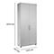 Draaideurkast TETRIS WOOD – B 800 x D 421 x H 2270 mm (hoogte inclusief glijders) – 6 OH - lichtgrijs – ons merk Schäfer Shop Genius