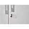 Draaideurkast TETRIS WOOD – B 800 x D 421 x H 2270 mm (hoogte inclusief glijders) – 6 OH - wit en grafiet – ons merk Schäfer Shop Genius