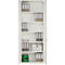 Draaideurkast TETRIS WOOD – B 800 x D 421 x H 2270 mm (hoogte inclusief glijders) - 6 OH - wit - ons merk Schäfer Shop Genius