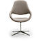 Draaifauteuil SAMBA, belastbaar tot 200 kg, hoge rugleuning, grijs