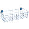 Drahtkorb WFI, für Lochplatten mit Lochgröße 9 x 9 mm & Lochabstand 38 mm, L 385 x B 180 x H 100 mm, Stahl, blau