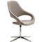 Drehsessel SAMBA, belastbar bis 200 kg, Hochlehner, grau