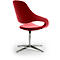 Drehsessel SAMBA, belastbar bis 200 kg, Hochlehner, rot