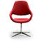 Drehsessel SAMBA, belastbar bis 200 kg, Hochlehner, rot