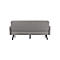Dreisitzer Sofa meet® by Paperflow LISBOA, desinfektionsmittelbeständiger Kunstlederbezug grau, Fußgestell schwarz, B 1760 x T 815 x H 830 mm