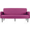 Dreisitzer Sofa meet® by Paperflow LISBOA, desinfektionsmittelbeständiger Kunstlederbezug lila, Fußgestell schwarz, B 1760 x T 815 x H 830 mm