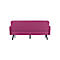 Dreisitzer Sofa meet® by Paperflow LISBOA, desinfektionsmittelbeständiger Kunstlederbezug lila, Fußgestell schwarz, B 1760 x T 815 x H 830 mm