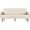 Dreisitzer Sofa meet® by Paperflow LISBOA, desinfektionsmittelbeständiger Kunstlederbezug weiß, Fußgestell schwarz, B 1760 x T 815 x H 830 mm