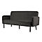 Dreisitzer Sofa meet® by Paperflow LISBOA, Samtbezug anthrazit, Fußgestell schwarz, B 1760 x T 815 x H 830 mm