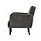 Dreisitzer Sofa meet® by Paperflow LISBOA, Samtbezug anthrazit, Fußgestell schwarz, B 1760 x T 815 x H 830 mm