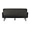 Dreisitzer Sofa meet® by Paperflow LISBOA, Samtbezug anthrazit, Fußgestell schwarz, B 1760 x T 815 x H 830 mm