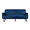 Dreisitzer Sofa meet® by Paperflow LISBOA, Samtbezug blau, Fußgestell schwarz, B 1590 x T 550 x H 430 mm