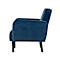 Dreisitzer Sofa meet® by Paperflow LISBOA, Samtbezug blau, Fußgestell schwarz, B 1590 x T 550 x H 430 mm