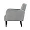 Dreisitzer Sofa meet® by Paperflow LISBOA, Samtbezug grau, Fußgestell schwarz, B 1590 x T 550 x H 430 mm