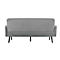 Dreisitzer Sofa meet® by Paperflow LISBOA, Samtbezug grau, Fußgestell schwarz, B 1590 x T 550 x H 430 mm