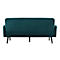 Dreisitzer Sofa meet® by Paperflow LISBOA, Samtbezug grün, Fußgestell schwarz, B 1760 x T 815 x H 830 mm