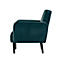 Dreisitzer Sofa meet® by Paperflow LISBOA, Samtbezug grün, Fußgestell schwarz, B 1760 x T 815 x H 830 mm