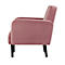 Dreisitzer Sofa meet® by Paperflow LISBOA, Samtbezug pink, Fußgestell schwarz, B 1760 x T 815 x H 830 mm