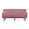 Dreisitzer Sofa meet® by Paperflow LISBOA, Samtbezug pink, Fußgestell schwarz, B 1760 x T 815 x H 830 mm
