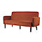Dreisitzer Sofa meet® by Paperflow LISBOA, Samtbezug rostfarben, Fußgestell schwarz, B 1760 x T 815 x H 830 mm