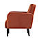 Dreisitzer Sofa meet® by Paperflow LISBOA, Samtbezug rostfarben, Fußgestell schwarz, B 1760 x T 815 x H 830 mm