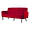 Dreisitzer Sofa meet® by Paperflow LISBOA, Samtbezug rot, Fußgestell schwarz, B 1760 x T 815 x H 830 mm