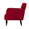 Dreisitzer Sofa meet® by Paperflow LISBOA, Samtbezug rot, Fußgestell schwarz, B 1760 x T 815 x H 830 mm