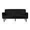 Dreisitzer Sofa meet® by Paperflow LISBOA, Samtbezug schwarz, Fußgestell schwarz, B 1590 x T 550 x H 430 mm