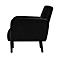 Dreisitzer Sofa meet® by Paperflow LISBOA, Samtbezug schwarz, Fußgestell schwarz, B 1590 x T 550 x H 430 mm