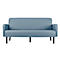 Dreisitzer Sofa meet® by Paperflow LISBOA, Stoffbezug blau, Fußgestell schwarz, B 1590 x T 550 x H 430 mm