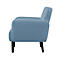 Dreisitzer Sofa meet® by Paperflow LISBOA, Stoffbezug blau, Fußgestell schwarz, B 1590 x T 550 x H 430 mm
