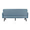 Dreisitzer Sofa meet® by Paperflow LISBOA, Stoffbezug blau, Fußgestell schwarz, B 1590 x T 550 x H 430 mm
