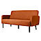 Dreisitzer Sofa meet® by Paperflow LISBOA, Stoffbezug braun, Fußgestell schwarz, B 1760 x T 815 x H 830 mm