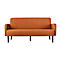 Dreisitzer Sofa meet® by Paperflow LISBOA, Stoffbezug braun, Fußgestell schwarz, B 1760 x T 815 x H 830 mm