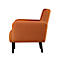 Dreisitzer Sofa meet® by Paperflow LISBOA, Stoffbezug braun, Fußgestell schwarz, B 1760 x T 815 x H 830 mm