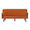 Dreisitzer Sofa meet® by Paperflow LISBOA, Stoffbezug braun, Fußgestell schwarz, B 1760 x T 815 x H 830 mm