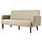 Dreisitzer Sofa meet® by Paperflow LISBOA, Stoffbezug elfenbeinfarben, Fußgestell schwarz, B 1760 x T 815 x H 830 mm