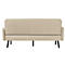 Dreisitzer Sofa meet® by Paperflow LISBOA, Stoffbezug elfenbeinfarben, Fußgestell schwarz, B 1760 x T 815 x H 830 mm