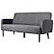 Dreisitzer Sofa meet® by Paperflow LISBOA, Stoffbezug grau, Fußgestell schwarz, B 1760 x T 815 x H 830 mm