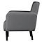 Dreisitzer Sofa meet® by Paperflow LISBOA, Stoffbezug grau, Fußgestell schwarz, B 1760 x T 815 x H 830 mm