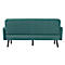 Dreisitzer Sofa meet® by Paperflow LISBOA, Stoffbezug grün, Fußgestell schwarz, B 1590 x T 550 x H 430 mm