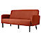Dreisitzer Sofa meet® by Paperflow LISBOA, Stoffbezug rostfarben, Fußgestell schwarz, B 1760 x T 815 x H 830 mm