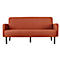 Dreisitzer Sofa meet® by Paperflow LISBOA, Stoffbezug rostfarben, Fußgestell schwarz, B 1760 x T 815 x H 830 mm