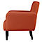 Dreisitzer Sofa meet® by Paperflow LISBOA, Stoffbezug rostfarben, Fußgestell schwarz, B 1760 x T 815 x H 830 mm