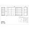 Dressoir, met 4 laden en 2 deuren, glazen front en bovenblad, B 1840 x D 420 x H 1020 mm, wit