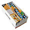 Drinkrietjes Papstar Ananas, wegwerp, L 200 x Ø 6 mm, van FSC®-gecertificeerd papier met 3-D ananas, blauw-wit, 50 stuks.