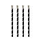 Drinkrietjes Papstar Stripes, met lepeltje, wegwerp, L 200 x Ø 8 mm, gemaakt van FSC®-gecertificeerd papier, zwart-wit, 100 st.