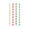 Drinkrietjes Papstar Stripes, voor shakes, wegwerp, L 210 x Ø 8 mm, gemaakt van FSC®-gecertificeerd papier, geassorteerde kleuren, 100 st.